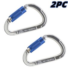 2PCS 25KN Aluminum Auto Locking Carabiner Clips for Climbing Hiking