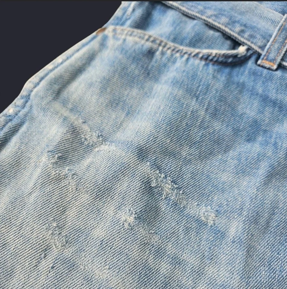 Polo Ralph Lauren Mujer Denim Falda Western Hebilla Cinturón Talla 2 Azul Jean Foto 3 de 4