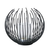 Boltze Windlicht Cylon Schwarz Metall Kerzenhalter KerzenstäNder Modernes Design