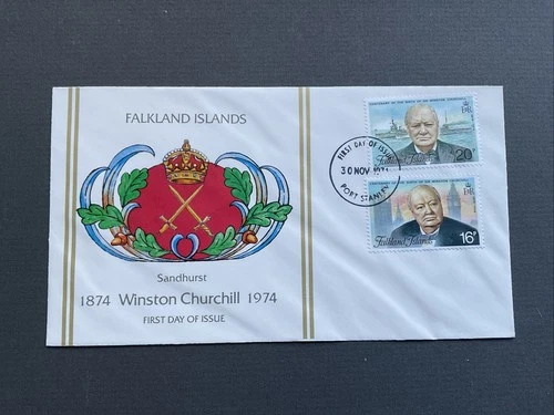 1974 Falkland Islands FDC Stamp Cover 'Winston Churchill' Centenary.