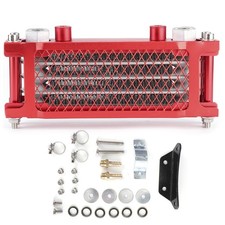 Motorcycle Oil Cooler Red Radiator Cooling System For Off-Road Vehicle