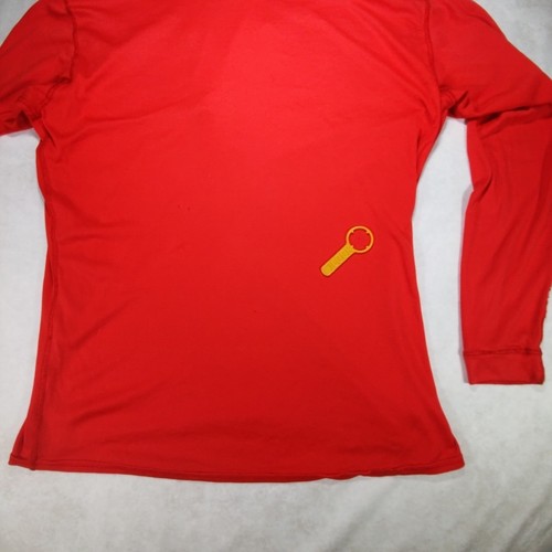 Pull vintage Patagonia Capilene homme grand rouge 1/4 zip manches longues couche de base - Photo 23 sur 24