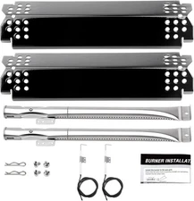 2 Burner Grill Replacement Parts for Nexgrill Porcelain Steel 2 Burner, Black 