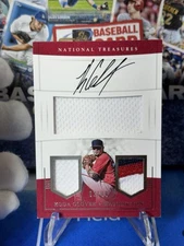 2017 National Treasures Koda Glover 3 Patch 3 Color OnCard Wash. Nationals /99