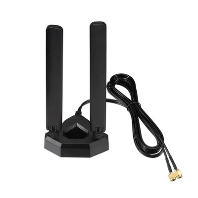 Eightwood WiFi 6E Tri-Band Antenna 6GHz 5GHz 2.4GHz Gaming Black