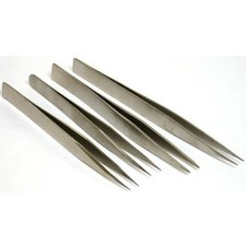 4 Anti Magnetic Tweezers Jeweler Watchmakers Jewelry Watch Soldering Repair Tool