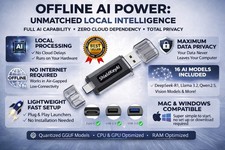 Offline AI USB Drive 64GB Llama DeepSeek Qwen No Internet Plug Play Mac PC