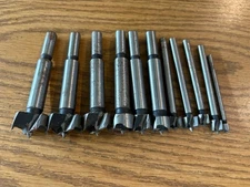 Forstner bit set - 11 bits Several Same Size.