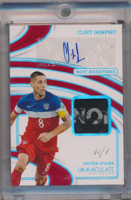 2024-25 Panini Immaculate Clint Dempsey USA Match-Worn Boot Signatures 1/1