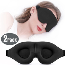 2X Sleep Mask for Side Sleeper, Light Blocking Sleeping Eye Mask for Women Me