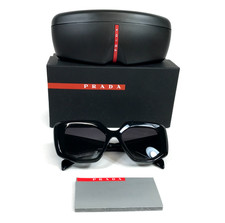 Prada Sunglasses SPR14Z 1AB-09S Black Butterfly Frames with Gradient Gray Lenses