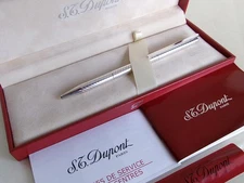 S.T. Dupont Classique Ballpoint Pen Silver Plated