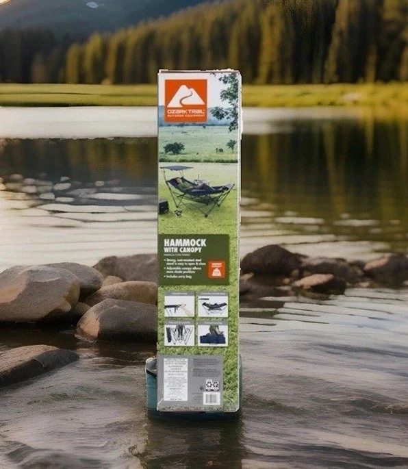 Rede Ozark Trail HM-051 com dossel 32 L x 72 L azul 15 lb - Imagem 2 de 4