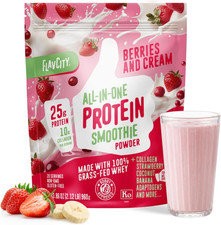 All in One Protein Shake Powder, Berries and Cream - on the Go Meal Alternative