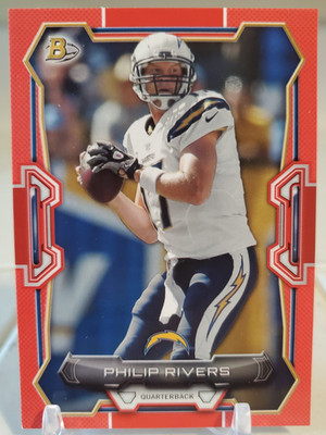 2015 Bowman PHILIP RIVERS Red Parallel Insert #92 CHARGERS QB CARD #25/25 SP HTF