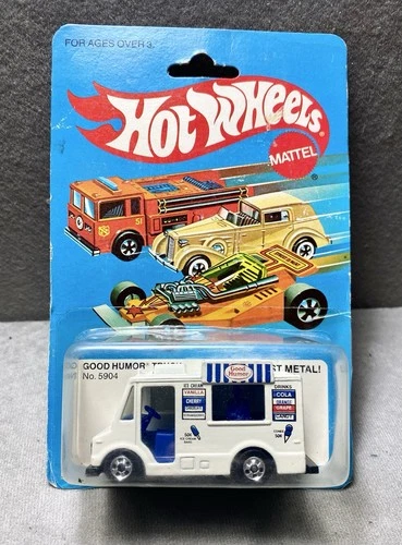 Vintage 1983 Hot Wheels Good Humor Truck #5904 Black Wall Tires