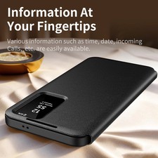 For Samsung Galaxy S26 S25 Ultra S26 Plus Case Smart View Window Leather Cover