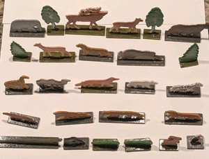 Vintage 26 Wooden Animals Set Handcrafted Made in German Democratic Republic