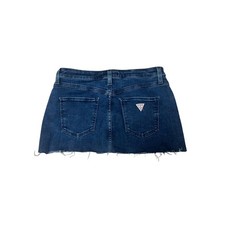 Guess Denim Mini Skirt Raw Hem Blue Jeans Skirt Size 29 R4G4J57