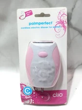 Clio PalmPerfect Electric Shaver Wet/Dry Cordless Model 3801 Pink NEW