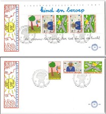 Netherlands #B632-34A 2 FDC s, 1987