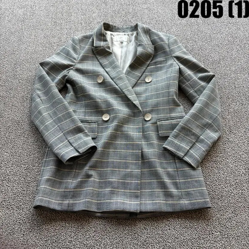 Leshop Check Pattern Double Button Jacket M Excel… - image 4