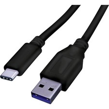 Blue Jet 3 Ft. Black Type-C USB to Type-A USB Charging  Sync Cable BJ-1010 Blue