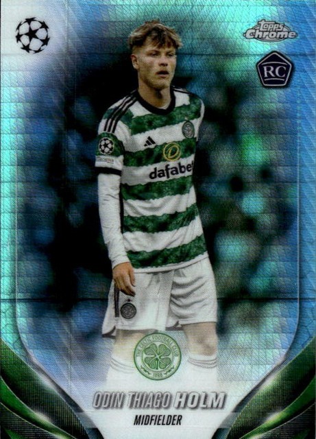 Odin Thiago Holm 2023-24 Topps Chrome UEFA Club Competitions #8 Aqua Prism B40