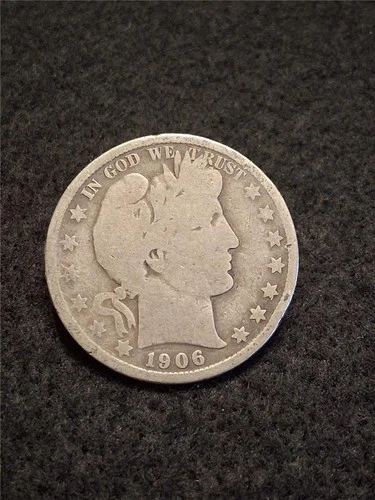 1906 CIRCULATED Barber Silver Half Dollar                            #MF-1268