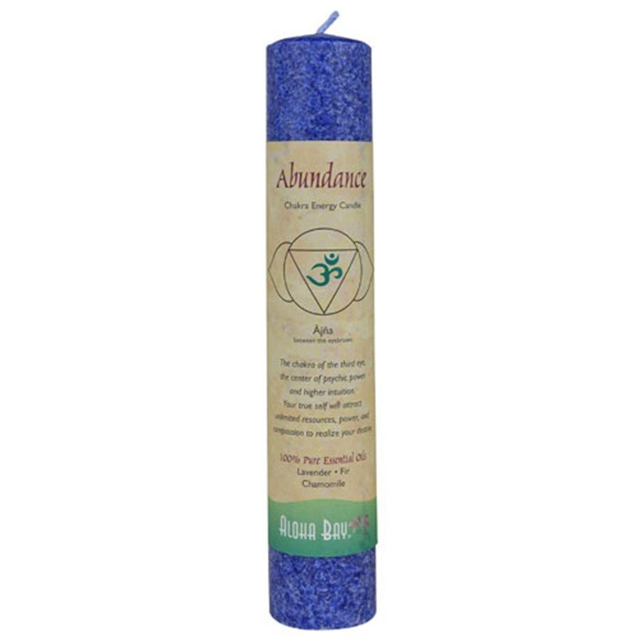 Aloha Bay Chakra Pillar Свеча Изобилие Индиго 1 Свеча