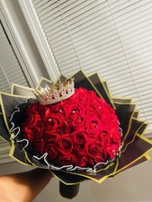 Bouquet Flowers Artificial 60 pcs with Crown