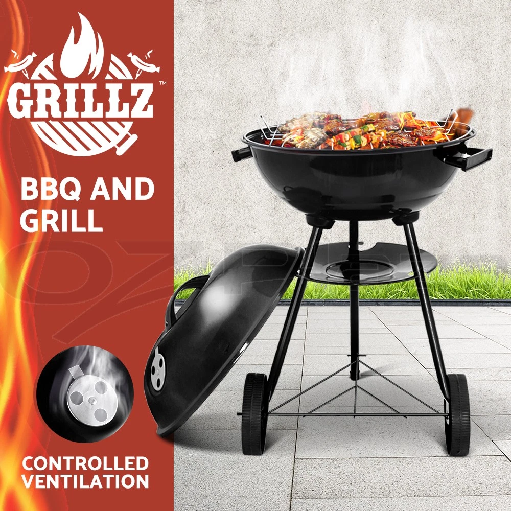 Grillz BBQ Grill Charcoal Smoker Outdoor Kitchen Portable Camping Patio Garden