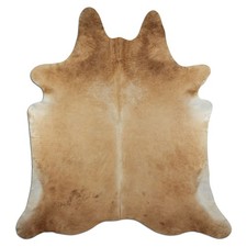 Premium Kuhfell Teppich XXL Rinderfell L185 x B210 cm beige hellbraun K328