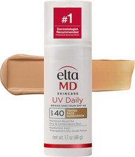 UV Daily Tinted SPF 40 Face Sunscreen Moisturizer with Zinc Oxide, Tinted Daily