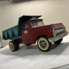 Tonka 1960s Hydraulic Dump Truck Red/green vintage pressed steel toy
