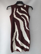 Shein Women's Brown Zebra Print Knit Mini Dress – Size L