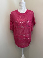 New Capsule Women's Pink Short Sleeved Knitted Jumper, UK Size 12-14