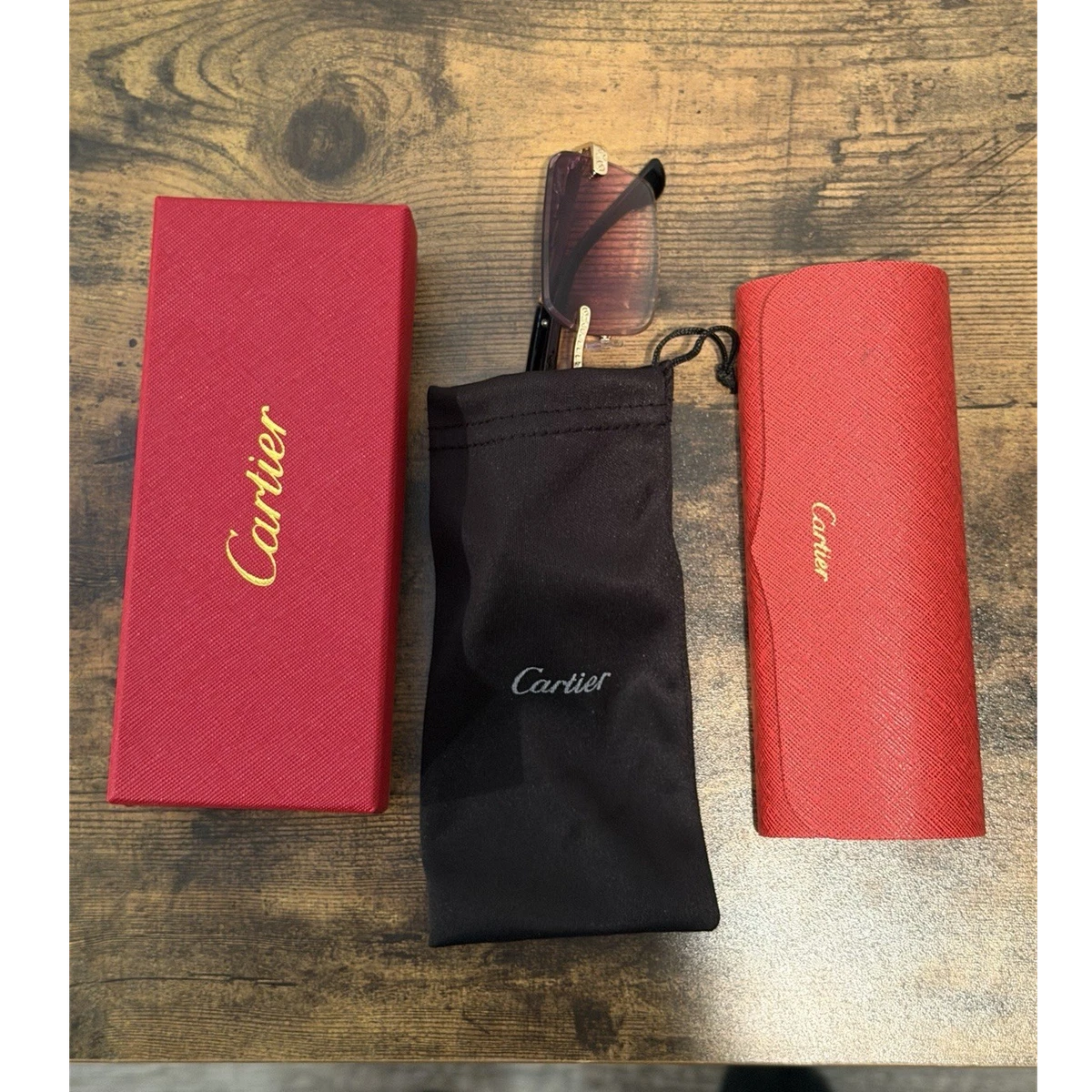 Cartier Adult Eyeglass Cases & Storage Sunglasses for sale | eBay