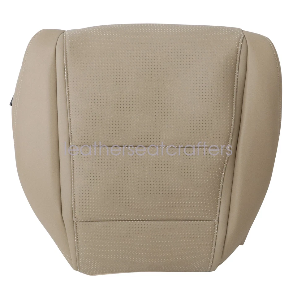 2009 2010-14 For Acura TL Driver & Passenger Bottom Perf Leather Seat Cover Tan Foto 3 de 4