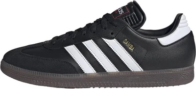 adidas Samba Indoor Sneaker, Black/White/Gum, 5.5 US Unisex Big Kid - NEW