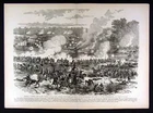 Frank Leslie Civil War Print - Battle of Oak Swamp Virginia - Lee & McClellan