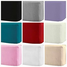 Image of 100% Brushed Cotton Flannelette 40CM/16" Extra Deep Fitted Sheets in 10Colours