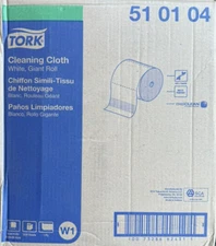 Tork White Cleaning Cloth - 1,000 Sheet Roll - 16.9" x 15" - 51 01 04