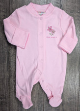 Baby Girl Clothes Nwot Just One Year Preemie So Sweet Flower Pink Footed Outfit