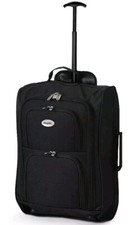 Hand Luggage Suitcase Lightweight Cabin Compact Wheels Pull Along 52x34x18cm