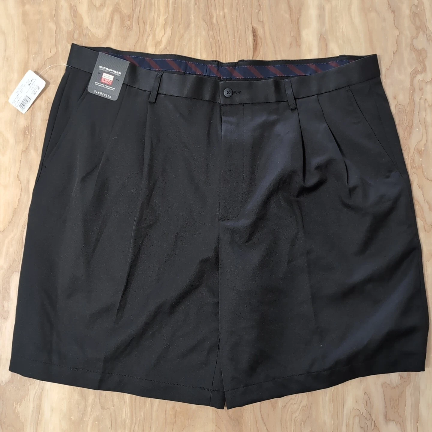 VANS Pantaloncini corti casual comodi nuovi con etichette taglia 42 Van Heu microfibra colore nero tasche