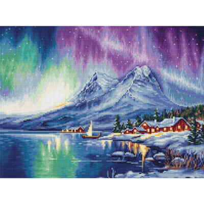 Luca-S Kreuzstich Stickpackung ''Nordlichter'', Zählmuster, 32x24cm