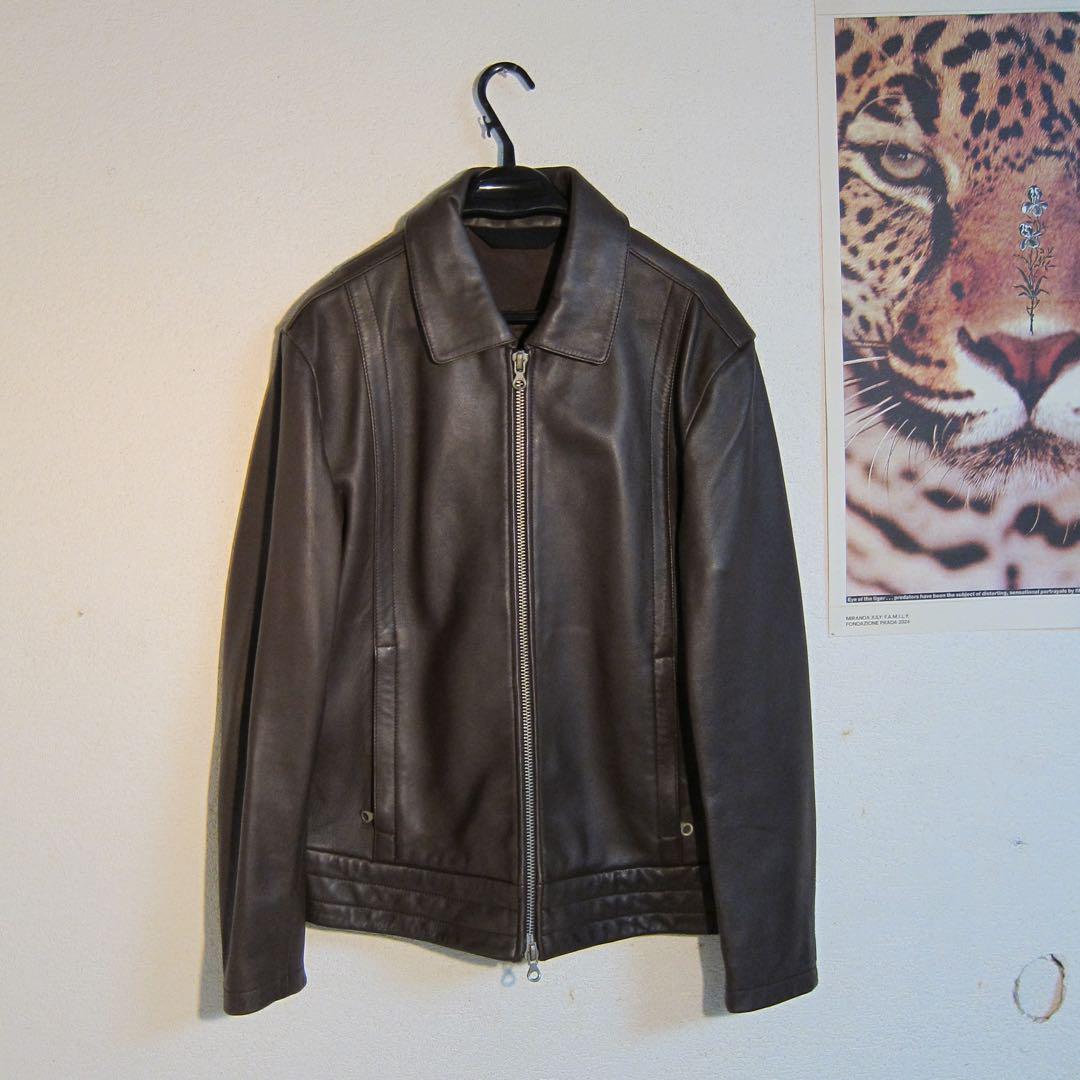 Diesel Men M L-Hudson Leather Jacket Classic Vintage style Fall