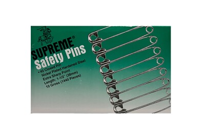 Supreme Safety Pins 1.5 inch. Item, X-2-SC #2 Closed Pin