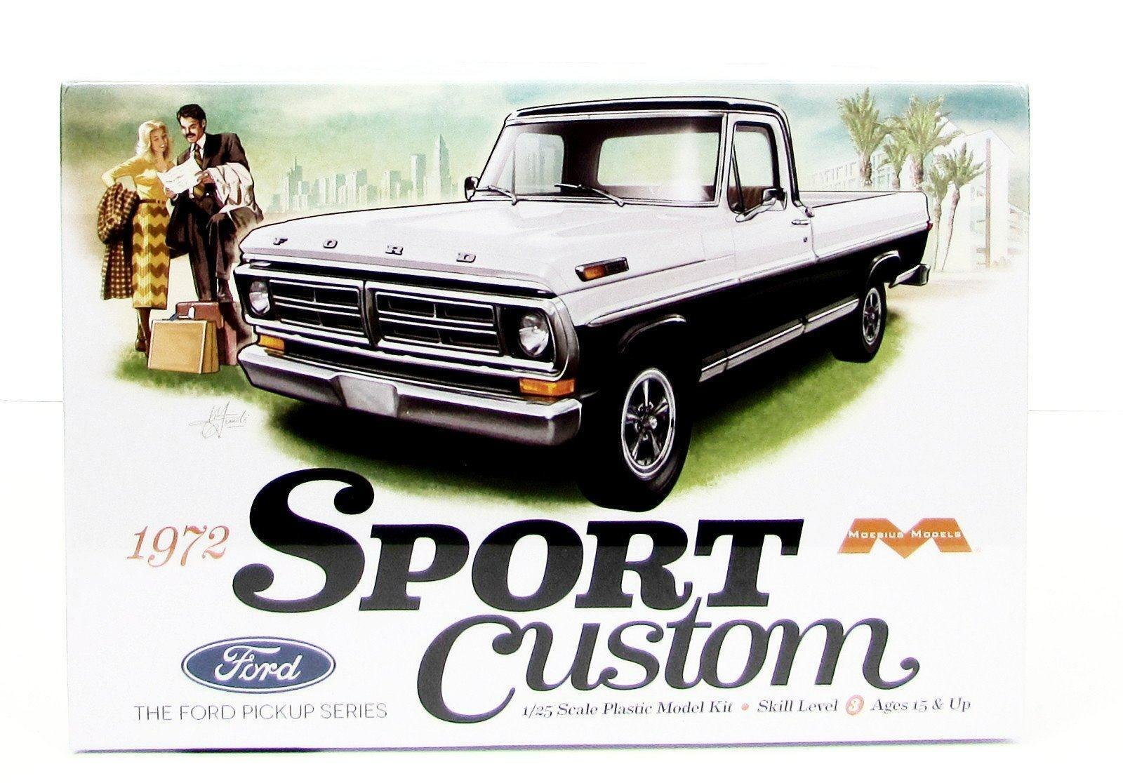 Moebius 1972 Ford Sport Personalizzato Camion Modello Plastica Kit 1220 1/25